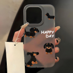 Mobiliųjų telefonų dėklai, skirti iPhone 11 13 15 Pro Max 12 14 Pro Max Case iPhone 16 15 Plus 13 Pro 12 Matinio tekstūros dažytos animacinės gėlės iPhone 11 balta
