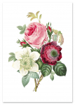 Plakat bukiet kwiaty vintage 21x29,7 cm A4