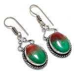Rainbow Solar Quartz handmade 925 Sterling Silver Jewelry Earring 2.01 O1D71