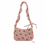 Moteri&scaron;kas mažas krep&scaron;ys pažastims Velvelinė rankinė Miela bra&scaron;kių spauda Little Tote Half Moon Design Eco Cloth Piniginė Mini Pečių krep&scaron;iai rožinė