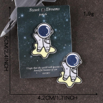 Siuvinėta etiketė planeta animacinis astronautas lopas drabužių aksesuarai ženkliukas siuvinėjimo lipdukas rankų darbo sąskaita lipnus medžiaginis lipdukas B4L-A-2-6