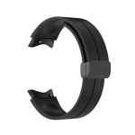 Silikoninis dirželis, skirtas Samsung Galaxy Watch 6/5/4 44mm 40mm 5 Pro 45mm magnetinė sagties apyrankė, skirta Galaxy Watch 4 Classic 42 46mm juoda