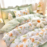 Augalinis ka&scaron;myras &scaron;lifuotas keturių dalių patalynės komplektas bendrabučiams ir namams 2.0 Bed Set (Duvet Cover 200x230cm)