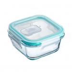 Stiklinis pietų dėžutė Bento dėžutė su padalais Maisto ruo&scaron;imo konteineriai su dangteliais Sudedami vienas ant kito Daugkartinio naudojimo Maisto laikymo konteineriai S Square