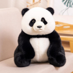 Kinijos Pandos pliu&scaron;inis žaislas Visi&scaron;kai mink&scaron;tas Kinijos nacionalinis lobis Realisti&scaron;ka gyvūninė lėlė sėdi panda žaislai Vaikų gimtadienis 28cm
