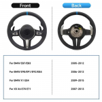 Serijoms E87 E83 E90 E91 E92 E84 E84 E70 E71 Atnaujintas vairas su pusiau Alcantara oda E90 Fur （airbag） juoda