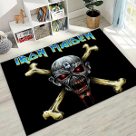 3D Geležinių Merginų Muzikos Grupės Meninis Kilimas-Takelis Miegamajam Svetainei Sofai Namų Durų Takelis Dekoras, Didelis Vaikams Neslystantis Grindų Takelis 60x90cm( 23x35in )