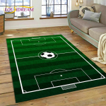3D futbolo aik&scaron;tės kiliminis kilimėlis, skirtas miegamojo svetainei namų sofos dekoravimui, vaikų žaidimui, didelis dekoro grindų kilimėlis, dovana 60*90cm