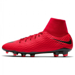 Nike Hypervenom Phelon 3 DF FG Auk&scaron;takulniai Patvarūs Lengvi Futbolo Batai Vyri&scaron;ki Futbolo Batai Raudoni Juodi 917764-616 44