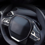 For Peugeot 508 Allure SW GT  ABS Carbon Fibre Car Steering Wheel Decoration Cover trim car Accessories Styling ABS Matte