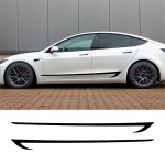 Automobilio vinilinės &scaron;oninės lipdukai Tesla Model 3 kėbulo &scaron;onui Lipdukai juostelės Lenktynių stiliaus dekoras Lipdukas Modifikacijos lipdukai 2 vnt. Glossy Black