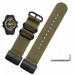 Nailono laikrodžio dirželis Casio G-SHOCK modifikuotam Small Mud King GG-1000 GWG-100 GSG-100 Drobės laikrodžio dirželis Juodas Chaki apyrankė 24mm black