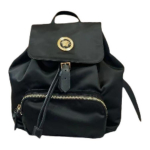 Versace logotipas, atvartas, nailoninė kuprinė, moteri&scaron;ka kuprinė, juoda 1002876-1A02155-1B00V Basic Set (Bag+Dust Bag)