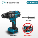YOFIDRA 900 Nm 13 mm belaidis elektrinis smūginis suktuvas 20+3 sukimo momentai belaidis suktuvas-atsuktuvas elektrinis įrankis Makita 18V baterijai su kai&scaron;čiu Without Battery