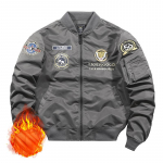 Vyri&scaron;ka oro pajėgų piloto striukė Vyri&scaron;ka tigru i&scaron;siuvinėta beisbolo uniforma didelio dydžio paltas darbo striukė 4XL