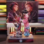 Demon Slayer 27cm GK Popart Akaza Koyuki Figūrėlė Vy&scaron;nių Žiedų Scena Statula Darbalaukio Ornamentas Dovanos Anime Kolekcionuojamas Modelis Žaislai