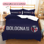 Bologna FC ra&scaron;tų patalynė Namų dekoracija Gimtadienio ir &scaron;ventės dovana (1 * antklodės užvalkalas + 2 * pagalvės užvalkalai, be &scaron;erdies) 135x200cm