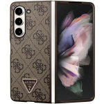Dėklas Samsung Galaxy Z Fold5 Guess Odinis 4G Strass Rudas