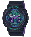 Casio G-SHOCK Vyri&scaron;kas dervos 200M atsparumo vandeniui Skaitmeninis smūgiams atsparus kvarcinis laikrodis GA-100BL-1A juoda