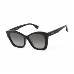 Fendi logotipo dizaino netaisyklingo rėmelio akiniai nuo saulės Unisex akiniai nuo saulės Juodi FE40151F5701B 57,Black
