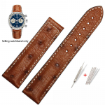 Tikros odos stručio laikrodžio apyrankė Hamilton Jazz serijos H32755851 laikrodžiui Sulankstoma sagtimi Apyrankė Juoda Ruda 20mm 22mm 20mm brown