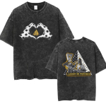Vintažiniai plauti Angine De Poitrine roko grupės grafiniai mar&scaron;kinėliai vyrams Punk Hip Hop Gotikiniai Oversized trumparankoviai mar&scaron;kinėliai Streetwear S