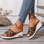 Moterims plei&scaron;tukai &scaron;lepetės vasarinės retro žuvies burna basutės auk&scaron;takulniai batai platforma vientisos spalvos &scaron;lepetės didelio dydžio &scaron;lepetės moterims 35 leopardo ra&scaron;to spalva
