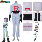 Anime cosplay kostiumas suaugusiems komanda raketė jessie musashi james kojirou Helovino cosplay kostiumas pilnas komplektas kostiumas XXXL