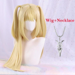 MisaMisa Cosplay Perukas Ilgas Auksinės Blondinės Moteri&scaron;kas Amane Misa Anime Cosplay Perukas Kar&scaron;čiui Atsparus Sintetinis Pluo&scaron;tas One Size&Other beige