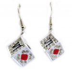 Les Tr&eacute;sors De Lily [E5107] - Boucles 'D&eacute;s de Chance' Blanc balta