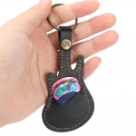 Gitaros rinkiklio laikiklio raktų pakabuko dizaino &bdquo;Plectrum&ldquo; krep&scaron;io dėklas + 5 rinkiniai brown