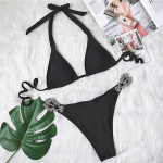 3 spalvų brangakmenių papuo&scaron;tas deimantinis bikinis Moteri&scaron;kas maudymosi kostiumėlis Moteri&scaron;ki maudymosi kostiumėliai Dviejų dalių bikinio rinkinys Halter maudymosi kostiumėlis
