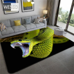 3D gyvatė spausdinta miegamojo grindų kilimėlis Svetainė Kavos staliukas Juodas kilimas Gyvūnų ra&scaron;tas Valgomojo Kilimėliai Vonios Kilimėlis Įėjimo kilimėlis 40x60cm 1pcs