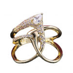 Netaisyklingas &bdquo;Fidget Ring&ldquo; Puikus meistri&scaron;kumas Tvirtas, tinka visiems US 10 geltona
