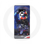 Coque pour Samsung Galaxy Note 9 Formule 1 Pierre Gasly Pilote automobile F1 Rouge Bleu