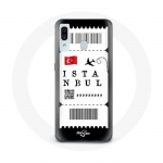 Coque pour samsung galaxy A40 Billet d'avion Istanbul Turquie