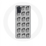 Coque pour Samsung Galaxy A51 5G Statue fond gris
