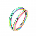 316L chirurginio plieno segmentas Tragus Helix kremzlės auskaras nosies žiedas pertvara Clicker kriauklė trijų sluoksnių &scaron;nervės auskarų vėrimas papuo&scaron;alai 1.2x8mm