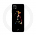 Coque - Maniacase - Galaxy A22 5G - One Piece Manga Anime Luffy - Souple - Noir juoda