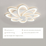 Nuotolinio valdymo pultas Trijų spalvų &scaron;viesa Moderni minimalistinis LED valgomasis Svetainė miegamojo gėlių lubų lempa 8 headlights balta