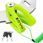 Disc Brake Lock,10 mm Locking Pin Anti-Theft Alloy Steel Weight Type V Shape Design,Applicable to Motorcycle Electric Bicycle Scooter,Fluorescent