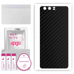 apgo Protective Skin Sticker for the back compatible with Huawei P10, Wrap Film, Foil, Vinyl - Pattern Carbon Black