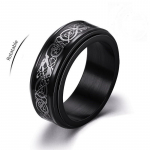 &bdquo;Viking Dragon&ldquo; nerūdijančio plieno anti-stresiniai žiedai vyrams &bdquo;Fidget Spinner&ldquo; nemokamas pristatymas, nuo nerimo, atpalaiduojantis besisukantis žiedas &bdquo;Anillo&ldquo; 13