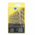 13 dalių HSS susukamas grąžtas su tiesiu kotu susukamas grąžtas medžio apdirbimo grąžtas titanu dengtas sukamas grąžtas 13pcs