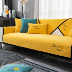 &Scaron;iaurės &scaron;alių prabangus sofos užvalkalas pagalvėlė siuvinėjimas keturių sezonų sofa fotelis atlo&scaron;as rank&scaron;luostis neslystantis sofos užvalkalas 3 vietų sofos užvalkalas 70x150cm 1pcs geltona