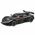 1/24 Koenigsegg Jesko Attack Lydinio Sportinio Automobilio Modelis Diecast Metalinis Lenktyninio Automobilio Modelis Simuliacinis Garsas ir &Scaron;viesa Vaikų Žaislas Dovana juoda