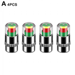 4 vnt / rinkinys 2 spalvotas akių įspėjimo stebėjimas padangų slėgio 4 vnt. automobilio vožtuvo strypo padanga H3P9 Silver-Copper core 4pcs