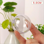 Skaidrus Atviras Plastikinis Kalėdų Dekoro Rutulys Burbulas Ornamentas Dovana Dovanų Dėžutė 5CM