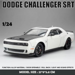 1:24 Dodge Challenger SRT Hellcat lydinio raumeninio automobilio modelis Lietaus metalo sportinio automobilio papuo&scaron;alai Transporto priemonės modelio garsas ir lengvas vaiki&scaron;kas žaislas berniukui, dovana