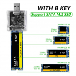 SSD Kietojo disko dėklas Kietojo disko dėžutė M2 SSD dėklas SATA važiuoklė 1 kartos USB 3.0 adapteris Disko dėžutė SATA M.2 SSD NGFF spain